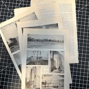 Vintage 1942 vintage encyclopedia pages