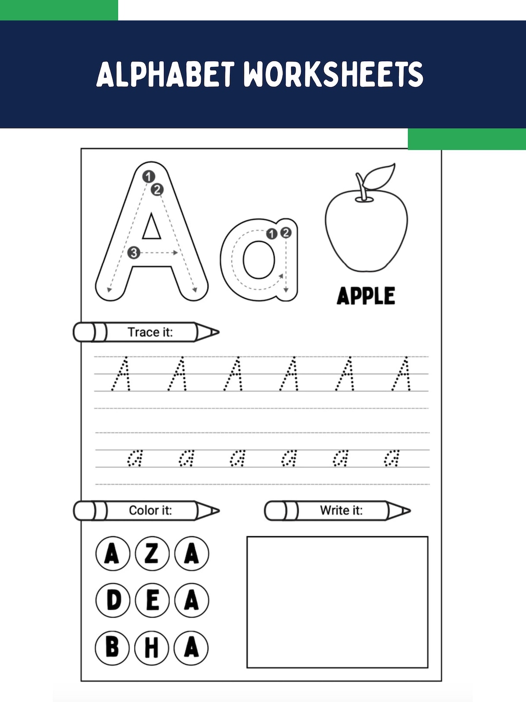 Toddler Abcs Activity Printout Worksheets - Printable Preschool