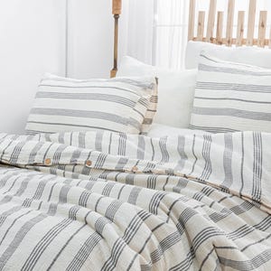 Breathable Muslin Duvet Cover, Luxury Gauze Bed Linen Set, Organic Muslin Comforter Cover, King Size Bedding Set, Cotton Quilt Cover