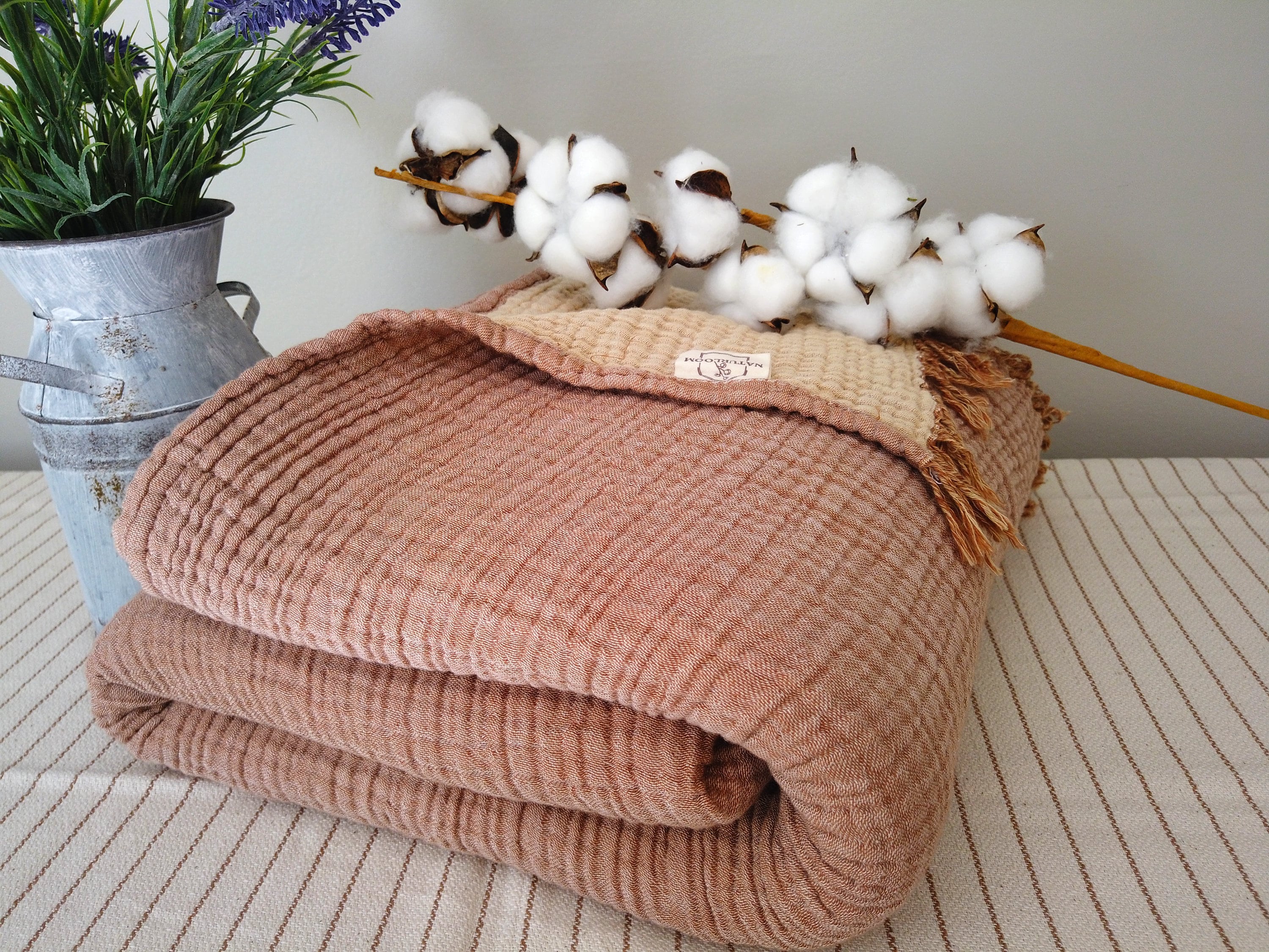 Cotton Crinkle Blanket Etsy Canada