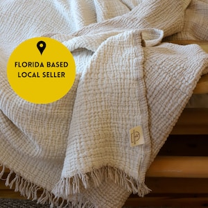 Soft Organic Cotton Gauze Blanket Muslin King Queen Bedspread Muslin Throw Blanket Etsy