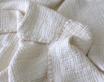 Soft Organic Cotton Gauze Blanket, Muslin King Queen Bedspread, Muslin Throw Blanket, Muslin Baby Swaddle
