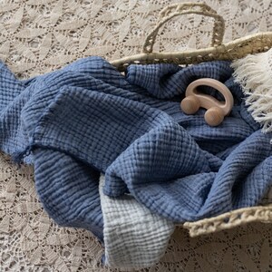 4 Layer Organic Muslin Baby Blanket, Soft Cotton Baby Swaddle, Newborn Gift for Girl or Boy, Muslin Baby Quilt image 2