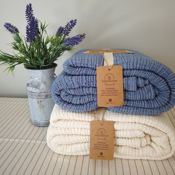 Organic Muslin Blanket, King Size Bedspread, Organic Cotton Gauze Blanket, Muslin Bed Cover, Turkish Blanket, Organic Throw Blanket