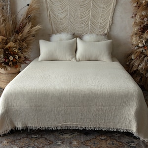 100% Soft Organic Cotton Gauze Blanket, Muslin King Size Quilt, Muslin Bedspread, Baby Swaddle