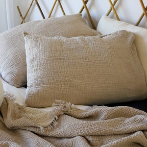 Soft Organic Cotton Gauze Blanket, Muslin King Queen Bedspread, Muslin Throw Blanket, Quilts