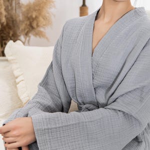 Lightweight Turkish Cotton Robe, Organic Cotton Muslin Robe, Oversized ...