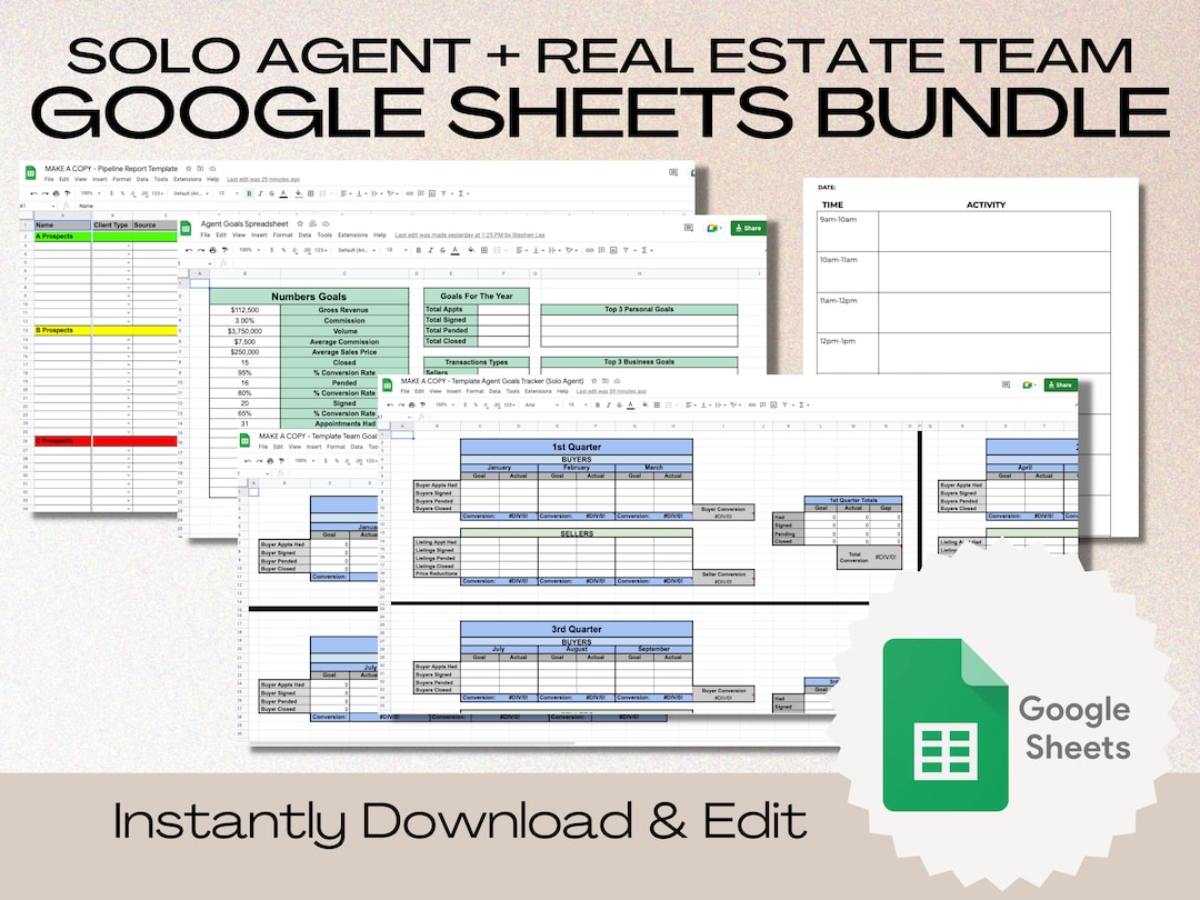 Real Estate Agent Goals Templates Real Estate Business CRM Pipeline