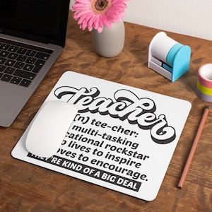 Teacher Definition Mouse Pad, Teacher Mousepad, Teacher Gift, Back to School, Teacher Appreciation