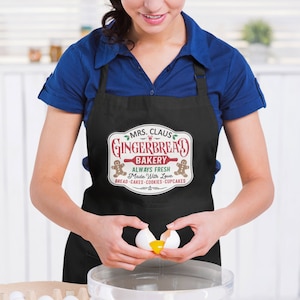 Lebkuchenschürze, Mrs. Claus Schürze, Weihnachtsschürze, Weihnachtsschürze