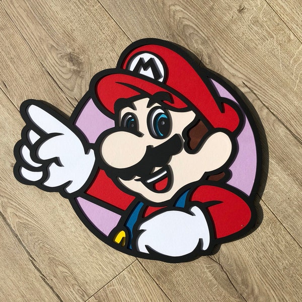 Mario en déco bois et carton couleur