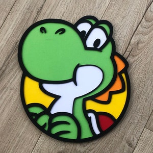 Yoshi en déco bois et carton couleur