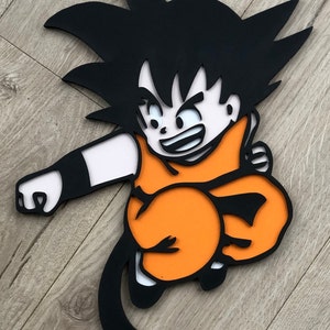 San Goku - Décoration en bois et carton couleur