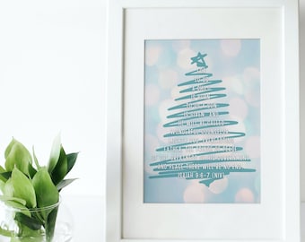 Christmas Art | Names of Jesus | Digital Download | Printables | Typographic Art | Wall Art