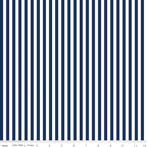 1/4&quot; Stripe Navy by Riley Blake Designs. 100% cotton