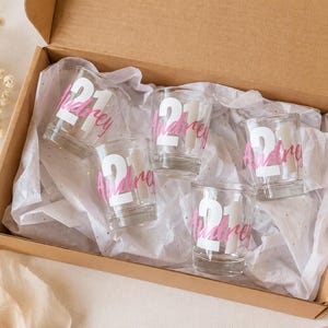 Personalized 21st Birthday Shot Glass, Custom Name 21 Shot Glass Party Favor, Finally 21 Birthday Gift, Twenty One Birthday Shot Glass