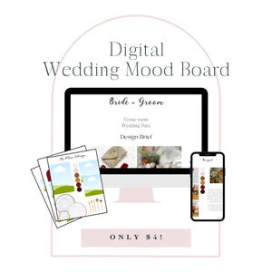 Plantilla de Canva para bodas / Plantilla de mood board para bodas / Plantilla de mood board / Plantilla de Canva / Planificación de bodas