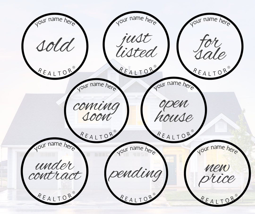 Realtor Badges Realtor Stamps Real Estate Watermarks Just Etsy