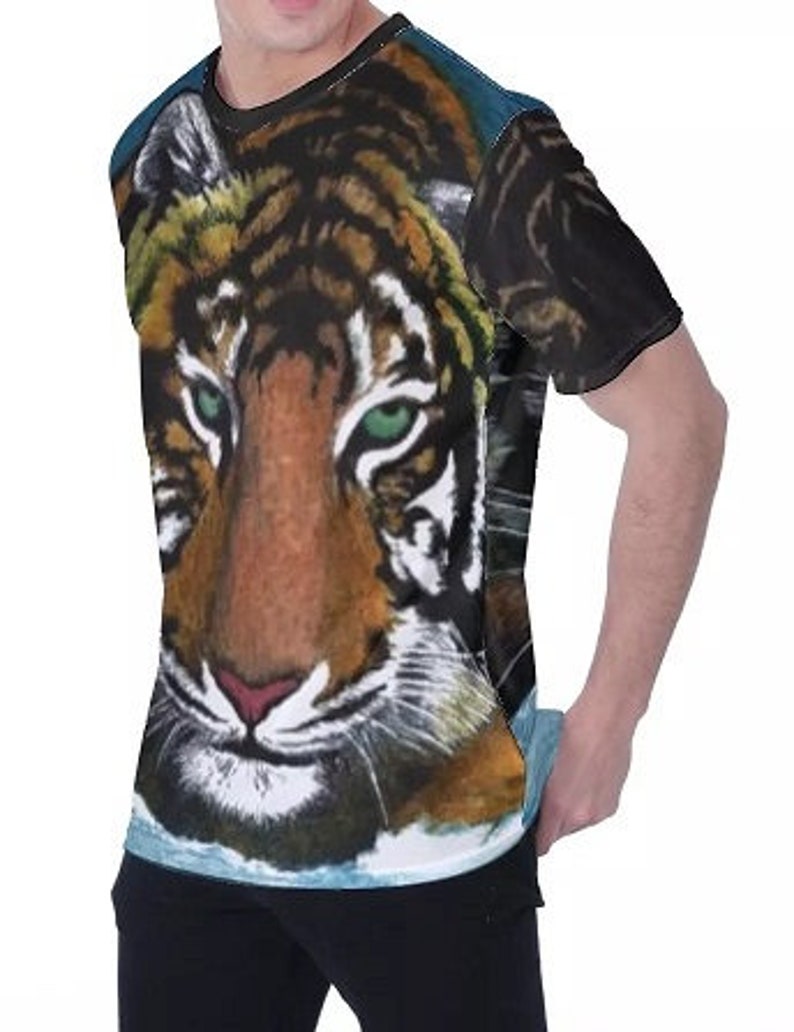 Custom Streetwear Tiger Shirt, Tiger Face Tee, Wild Animal T-shirts ...