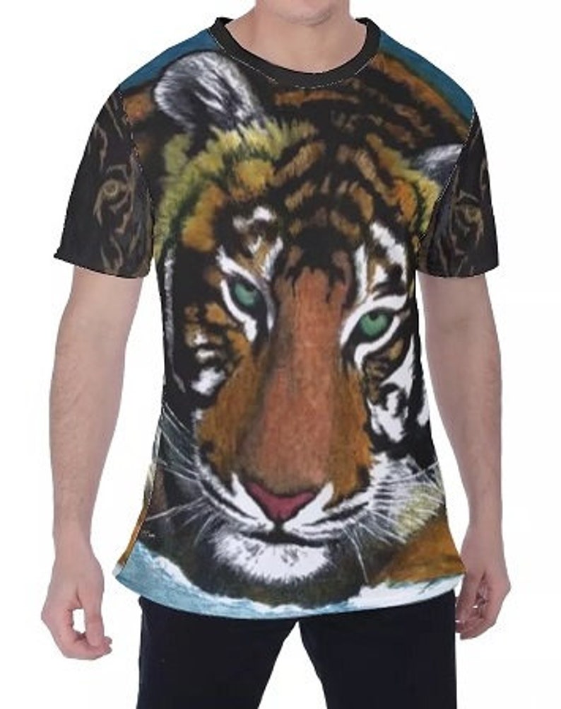 Custom Streetwear Tiger Shirt, Tiger Face Tee, Wild Animal T-shirts ...