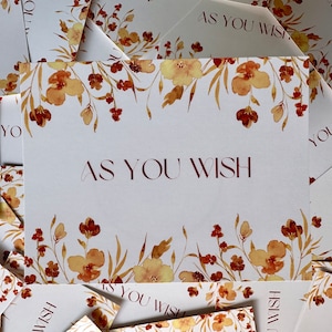 As You Wish Floral Postcard
