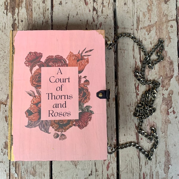 Officially Licensed - A Court of Thorns and Roses Wood Book Purse