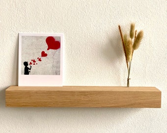 floating picture strip wall shelf solid oak wood wall board shelf shelf