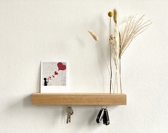 Floating key board magnetic dried flowers flower board flower bar picture bar wall shelf solid oak wood wall board shelf