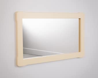 MIROIR POUR ENFANTS, Miroir pour chambre de bébé, Miroir de sol en bois décoratif Montessori au fromage pour chambre d'enfant, Cadeau pour enfant