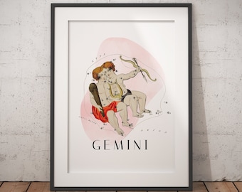 Zodiac Gemini Poster - Premium Matte Paper