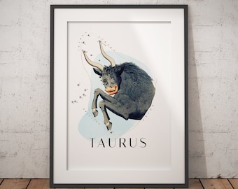 Sternzeichen Stier Poster - Premium Matte Paper