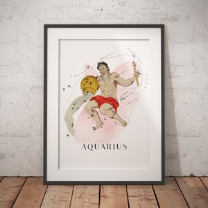 Dierenriem Waterman Poster - Premium mat papier