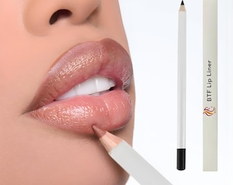 Vegan Matte Lip Liner Pencil: Waterproof Long Lasting Formula, High Pigment Shades high lighter