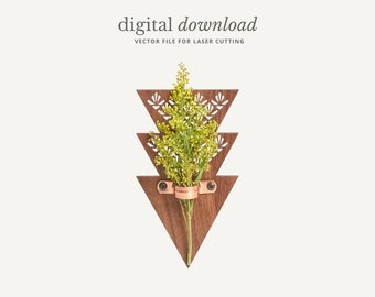 Air Plant Wall Planter | Laser Cut File Digital Download