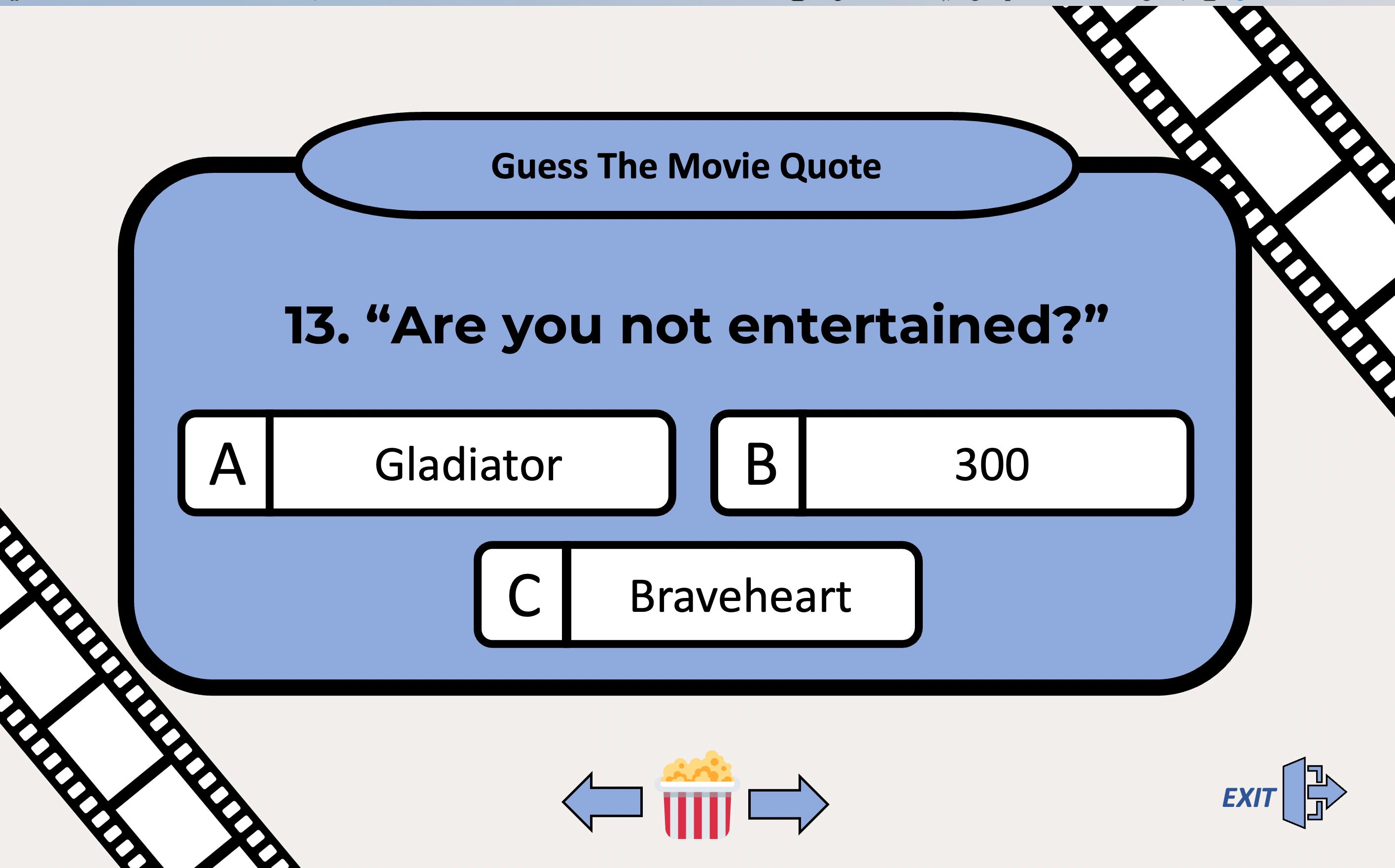 Guess The Movie Quote Trivia Powerpoint Quiz 50 Questions Downloadable Guess The Movie Quote Trivia Powerpoint Quiz 50 Questions Downloadable