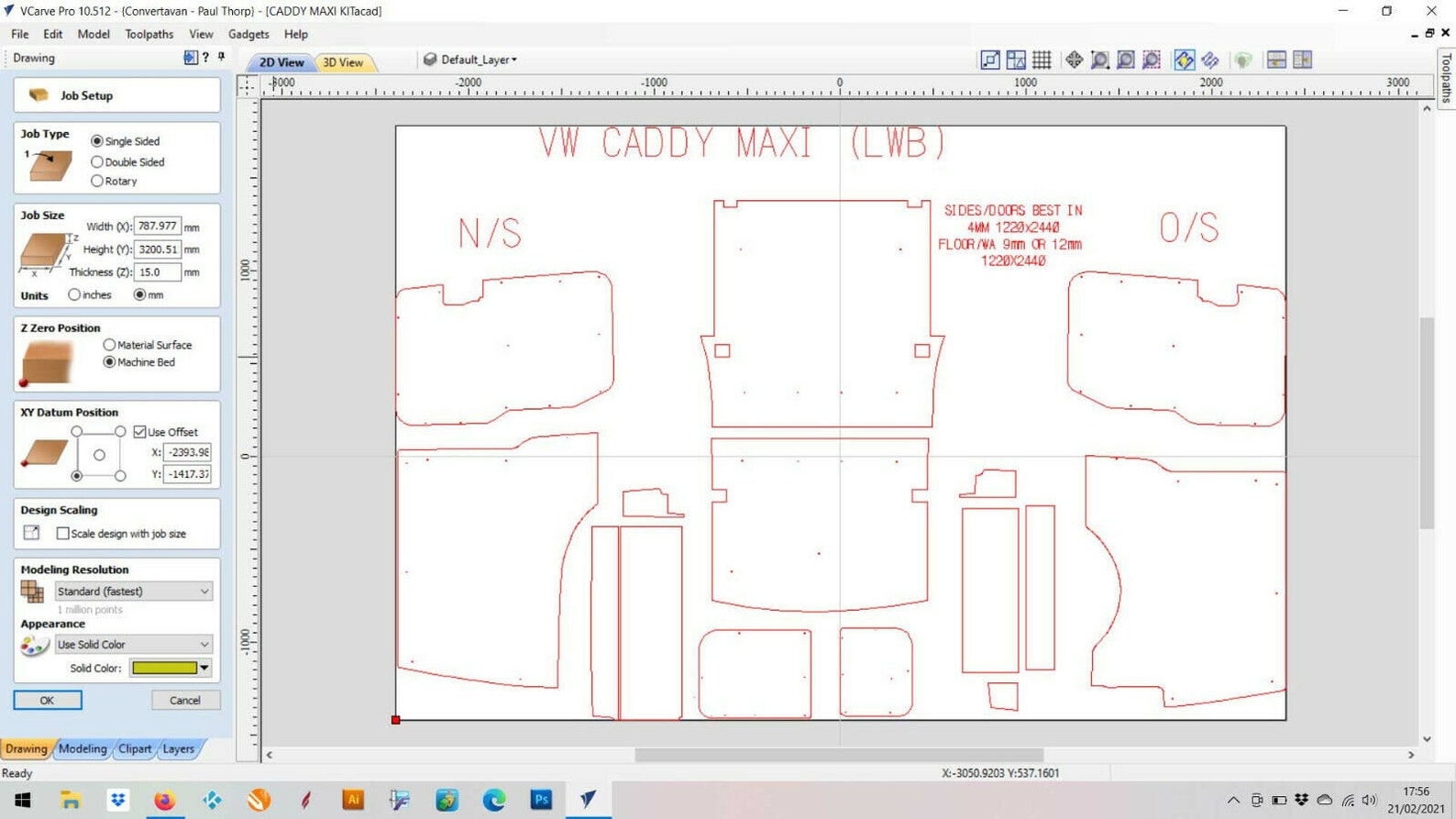 DXF File for CNC Vivaro T5 T6 Expert Master Sprinter Transit - Etsy ...