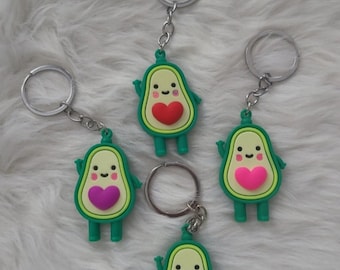 Avocado Heart Keychain