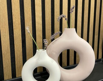 Donat vaas | Decoratieve vaas | Design vaas | Vaas met gat | Vaas | Vaas voor droogbloemen