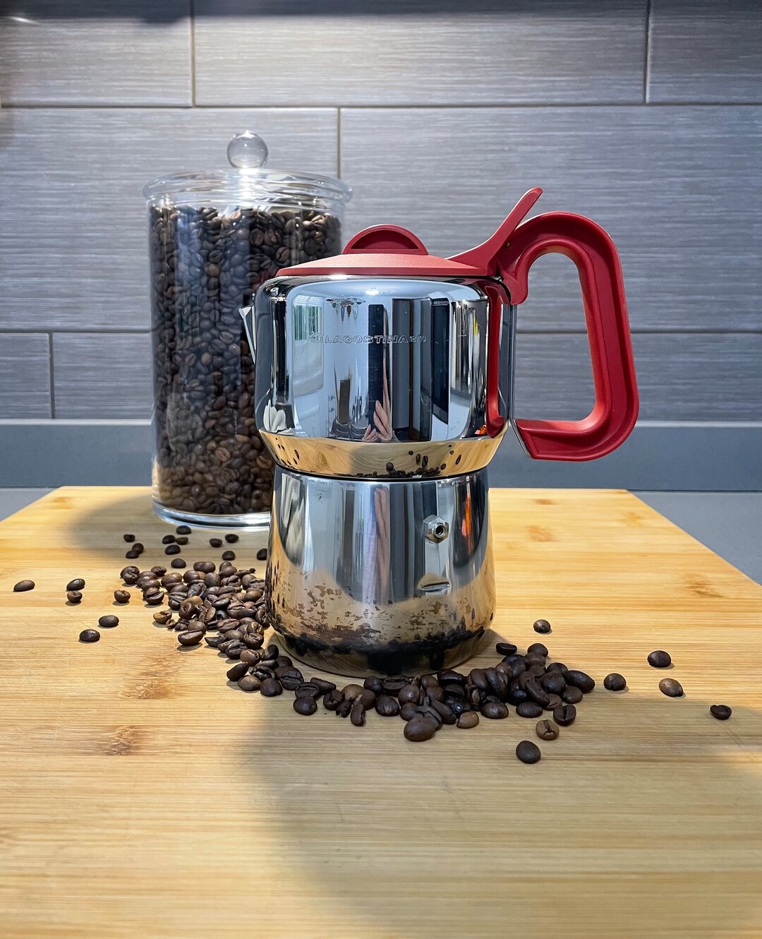 Vintage Lagostina Stovetop Coffee Maker Etsy