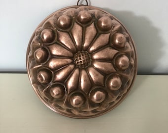 Vintage Floral Copper Bundt