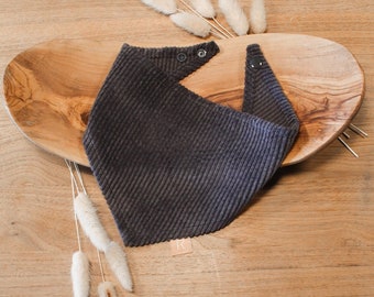 Hundebandana Hund Bandana  "Cordula" aus Cord Anthrazit