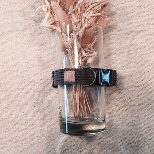 Hundehalsband  &quot;Cordula&quot; aus Cord Anthrazit