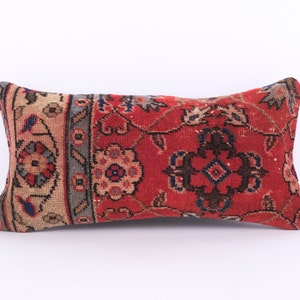 Decorative Pillow, Turkish Rug Pillow, Sofa Pillow Case, Kilim Pillow Cover, Small Lumbar Pillow, 12x24 Pillow Cover, Couch Pillow Case