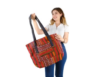 Tote Bag, Ethnic Bag, Shoulder Bag, Gift For Her, Mom Tote Bag, Woman Shoulder Bag, Student Bag, Kilim Bag, Shopping Bag, Gift for Mom