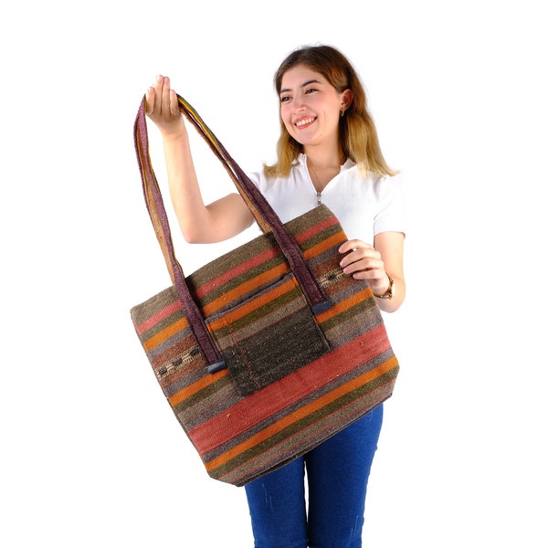 Kilim Tote Bag, Kilim Shopper Bag, Kilim Bag, Shopper, Tote Bag, Kelim Tote Bag, Turkish Bag, Kelim Bag, Vintage Bag, Turkish Kilim Bag