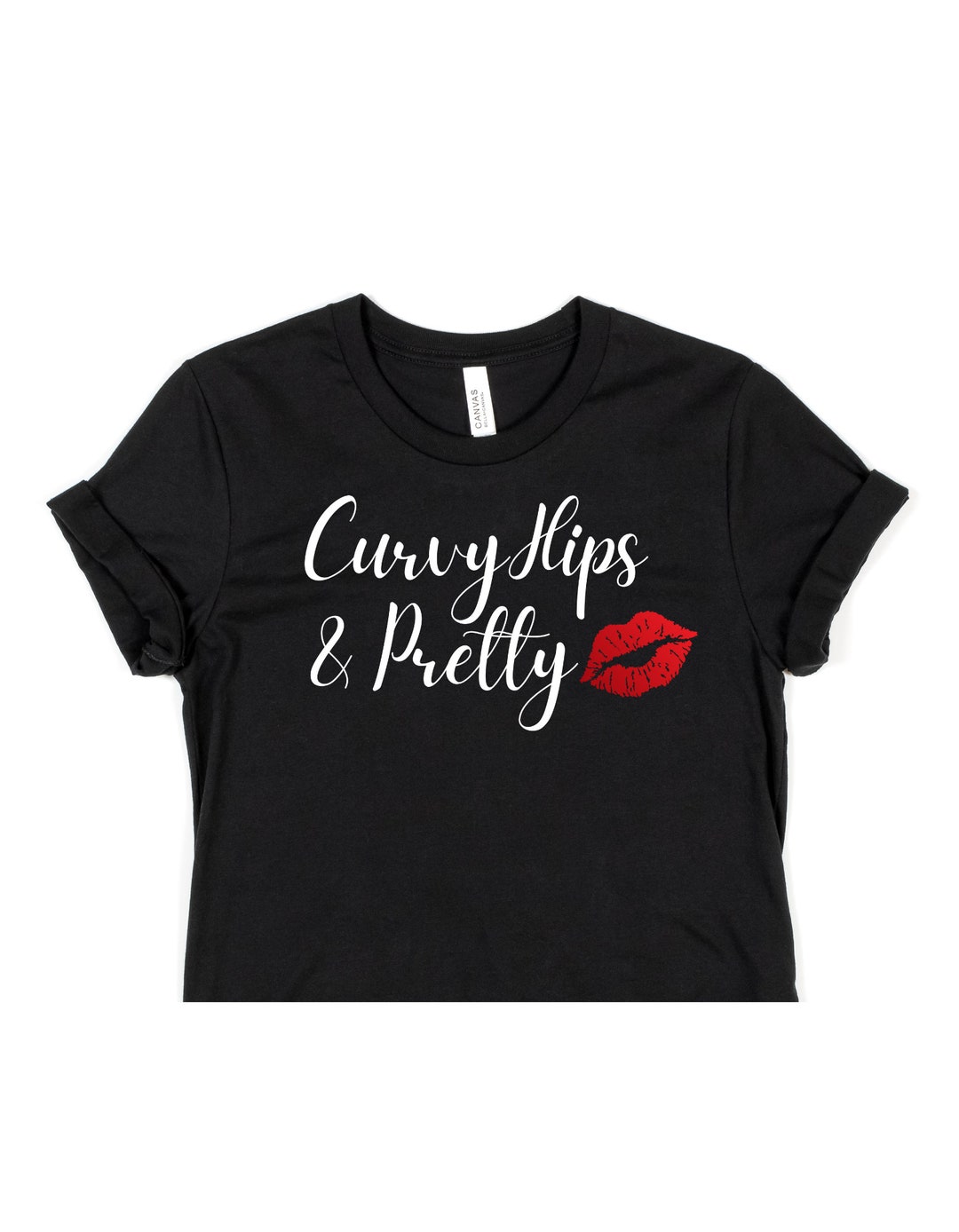 Curvy Hips and Pretty Lips Graphic Tee Latina Tshirt Latinx Tshirt