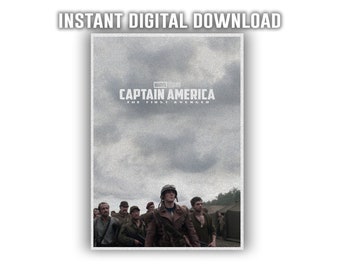 Captain America: The First Avenger Minimalist Movie Poster - Digital Download