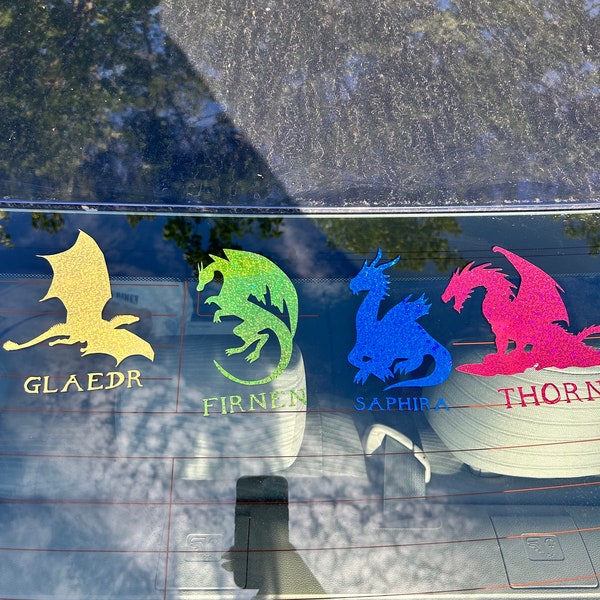 Eragon Dragons Decal For Tumblers, Laptops. Holographic decal from Inheritance Cycle. Bookish sticker. Bookish gift.