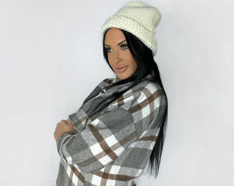 Grey Plaid Shacket