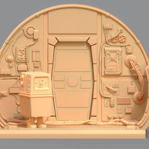 Millennium falcon cockpit door diorama - STL 3D file print